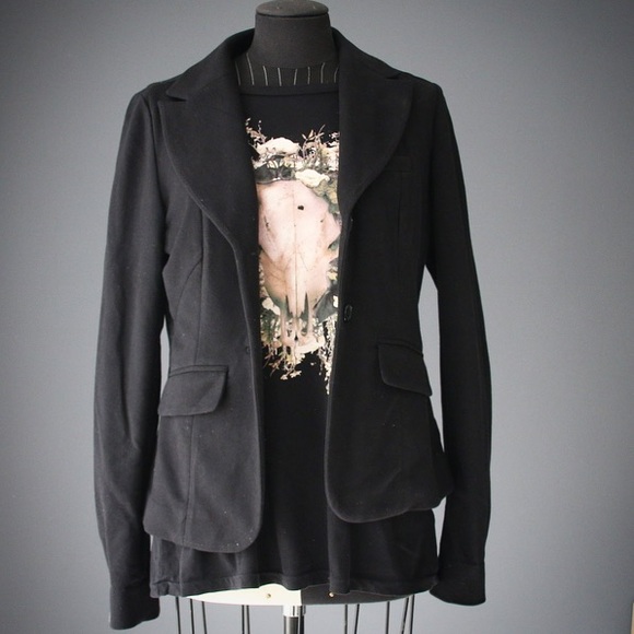 Soft black fitted blazer - Picture 1 of 2